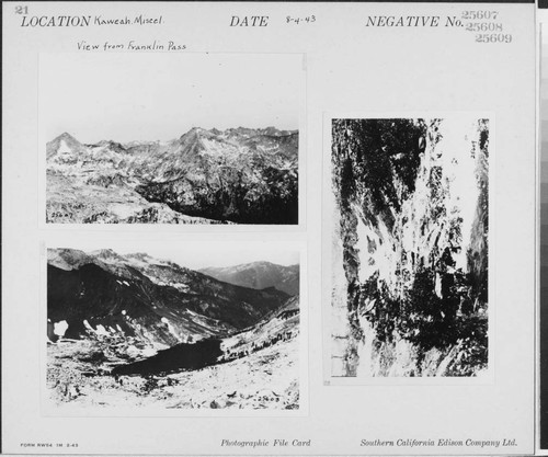 Kaweah Miscellaneous - View from Franklin Pass