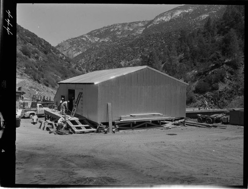 Big Creek - Mammoth Pool - Warehouse under construction at powerhouse area