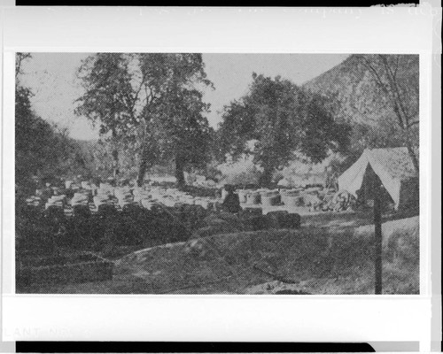 The storage yard for the cement pipe to make the waterway during the construction of Mill Creek #3 Hydro Plant