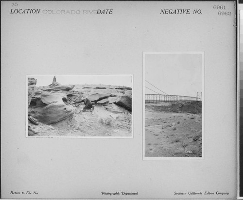 Colorado River - Man pointing to things on ground