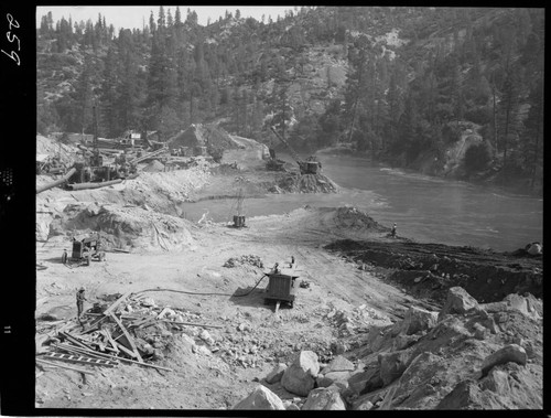 Big Creek - Mammoth Pool - Diversion channel viewed from cofferdam approach