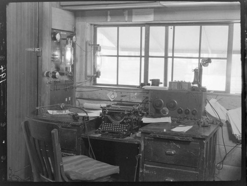 Full view of desk in Radio Communications office at Big Creek