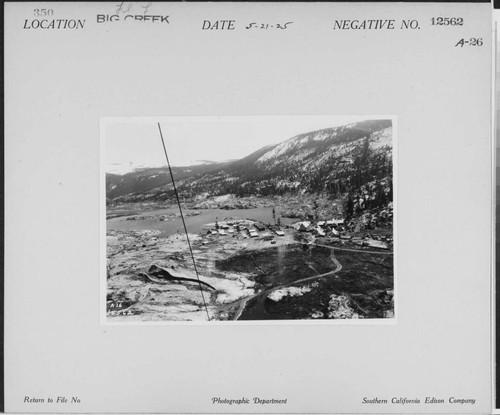 Big Creek, Florence Lake Dam - Construction work on dam