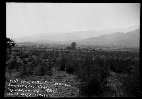 Borel : Sumner Ranch near old ranch house N.E. of Kernville