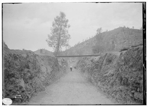 Kern River No. 3 - Excavation for flume ready for forms