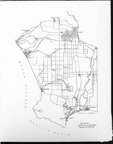 A map of the United Electric Gas & Power Company System in the Los Angeles area