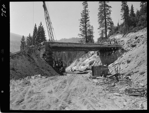 Big Creek - Mammoth Pool - Haul road overpass under construction