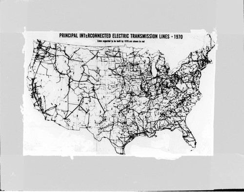 Principal Interconnected Electric Transmission Lines in the United States