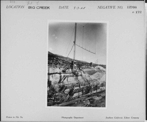 Big Creek, Florence Lake Dam - Construction of multiple-arch dam