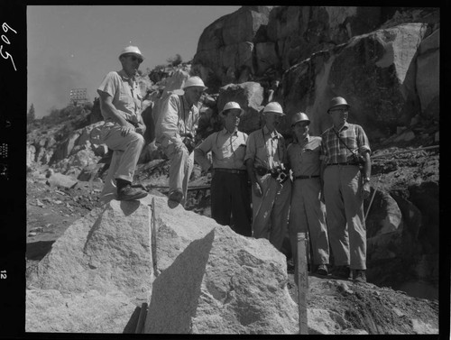 Big Creek - Mammoth Pool - Board of consultants inspecting cutoff trench