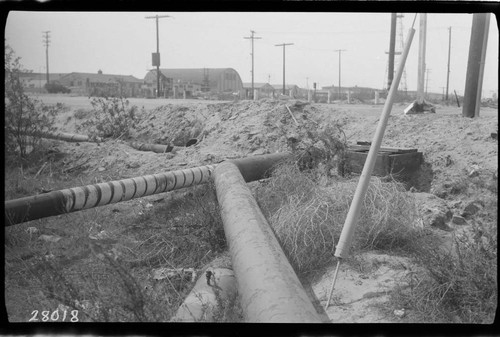 Long Beach Steam Station - Gas line - East side of Henry Ford Ave. view looking southwest