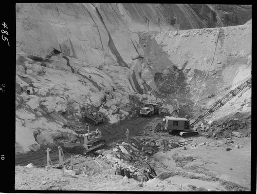 Big Creek - Mammoth Pool - Excavation of cutoff trench