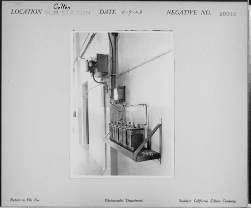 Colton Substation - Interior