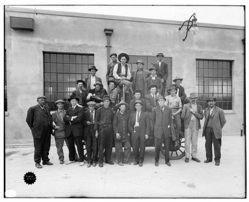 A group portrait of employees at Long Beach E.D.S