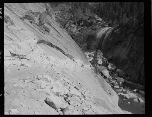 Big Creek - Mammoth Pool - Access road to diversion tunnel outlet