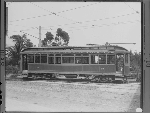 Streetcar on Santa Barbara & Suburban Railway line