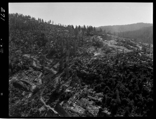 Big Creek - Mammoth Pool - Daulton Creek diversion viewed from dome above west abutment