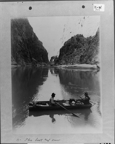 The boat and crew in Boulder Canyon