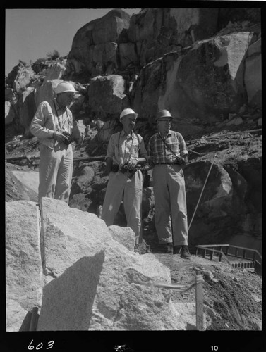 Big Creek - Mammoth Pool - Board of consultants inspecting cutoff trench