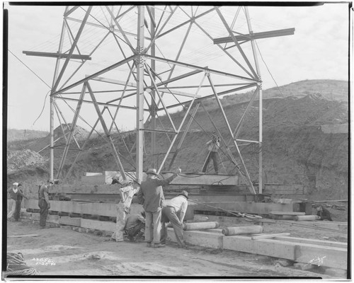 Miscellaneous Transmission - Moving multi-circuit tower at mile 0, Tower 6