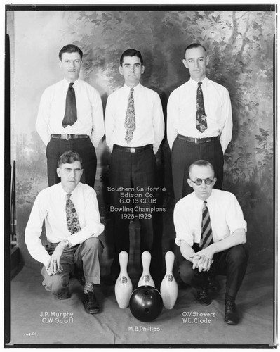 Bowling Team champs 1928-29