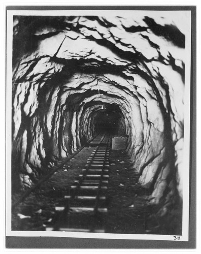 The interior of the tunnel at Kern River #1 Hydro Plant