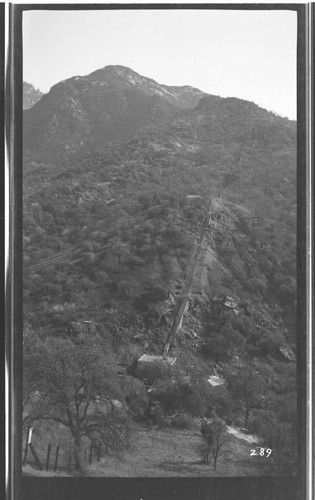 The penstock and power house at Kaweah #3 Hydro Plant