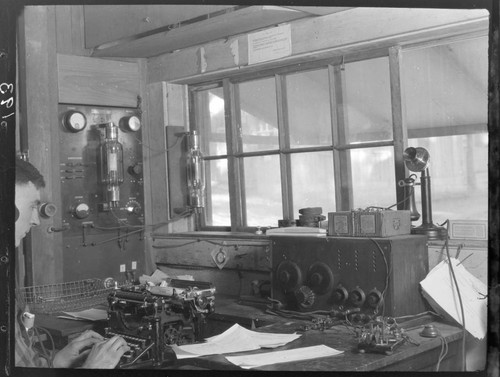 Interior of radio communications office at Big Creek