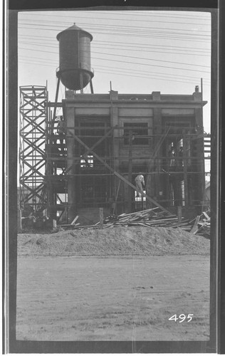 A man working on the construction of the Exeter Substation