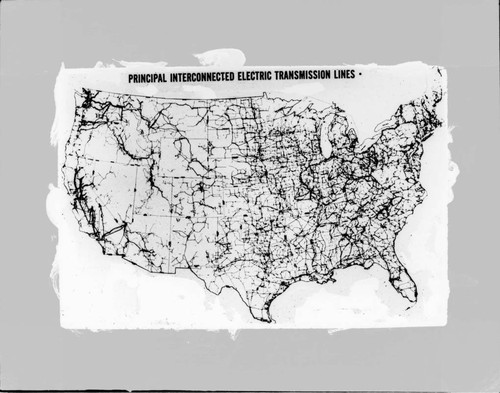 "Principal Interconnected Electric Transmission Lines" in USA