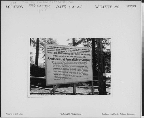 Big Creek, Florence Lake Dam