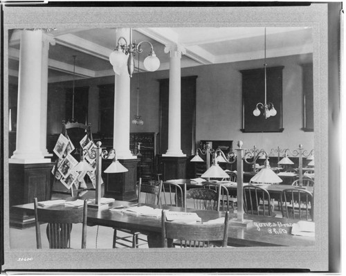 L1.7 - Lighting, schools/library - Lighting in the San Bernardino Library as it was in 1903