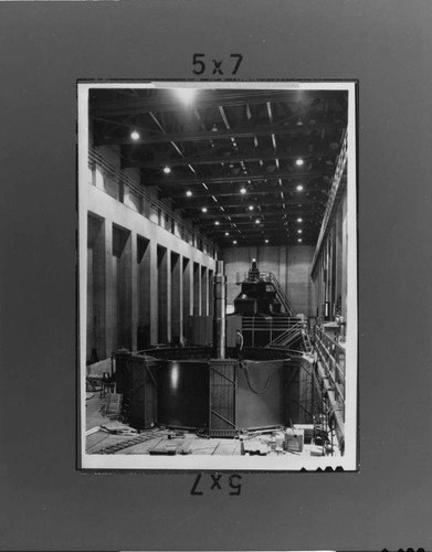 The second of three views of the installation of Unit A-5 at Hoover Dam [Arizona side] in 1943