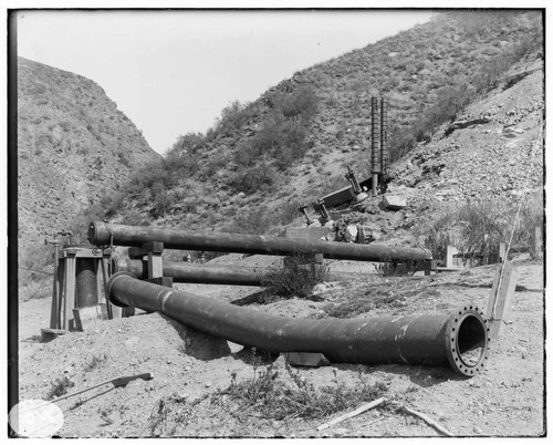 The air chambers for Mill Creek #2 Hydro Plant and Mill Creek #3 Hydro Plant during their construction