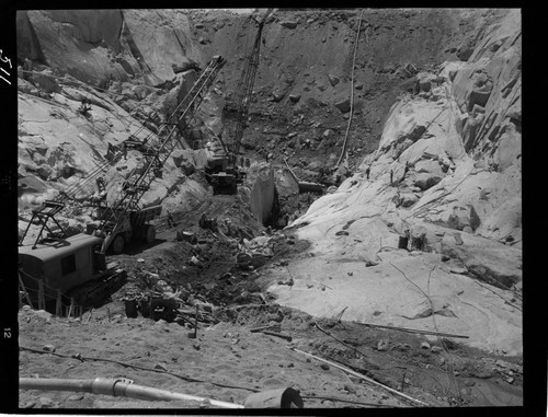Big Creek - Mammoth Pool - General view of cutoff excavation
