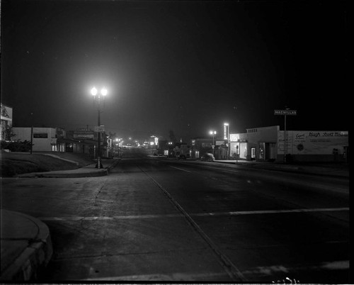 Street Lighting on a commercial street