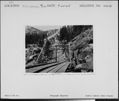 Big Creek #1 - Incline trestle crossing for penstock Unit 4