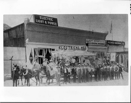 First delivery of electric power to the booming mining camps of Tonopah and Goldfield was in October, 1905