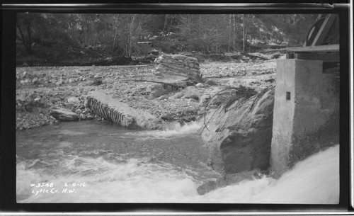 Lytle Creek Powerhouse - Lytle Creek headworks