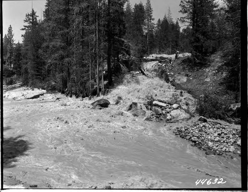 Big Creek, Vermilion Dam - Lower end of service spillway joining Mono Creek