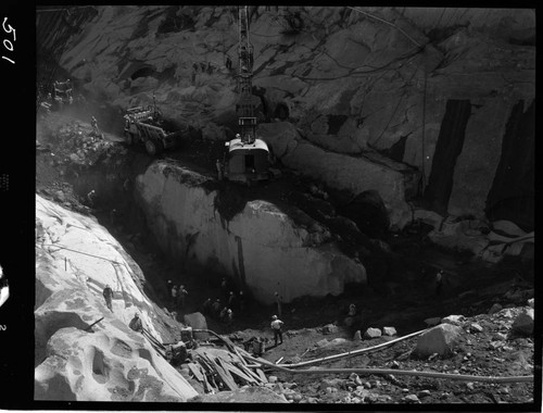 Big Creek - Mammoth Pool - Excavation at bottom of cutoff