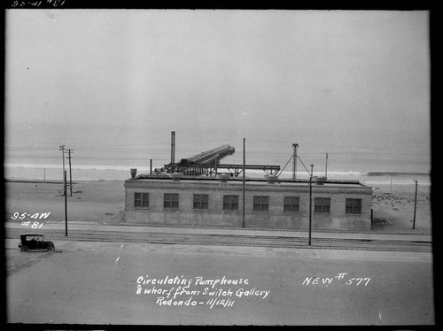 Circulating Pump House & Wharf from Switch Gallery at Redondo Beach Steam Plant