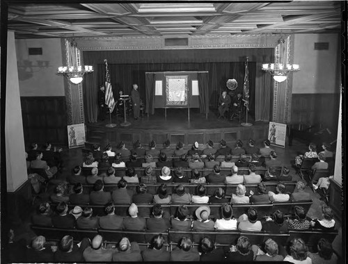 Service flag dedication in Edison G.O. auditorium