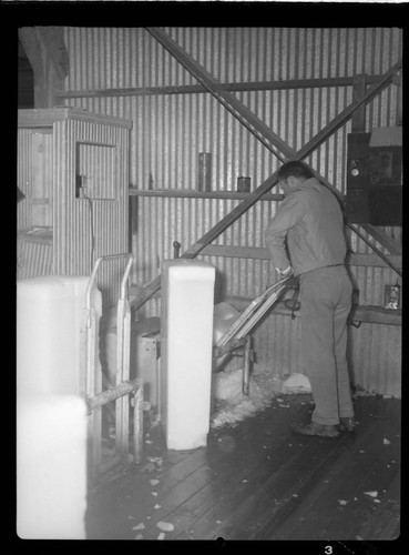 Ice plant worker