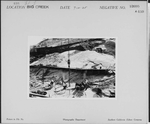 Big Creek, Florence Lake Dam - Construction for multiple-arch dam