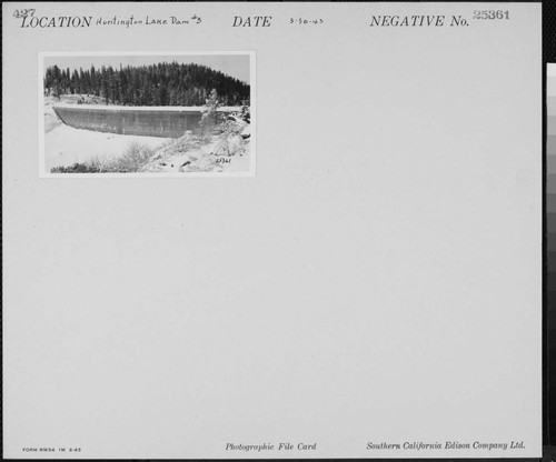 Big Creek, Huntington Lake Dams