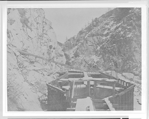 A two way sandbox below the intake at Santa Ana River #1 Hydro Plant