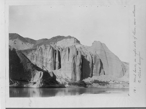 The mud bank on the right side of the Colorado River