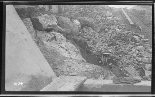 Making repairs to the ditch at Kaweah #3 Hydro Plant