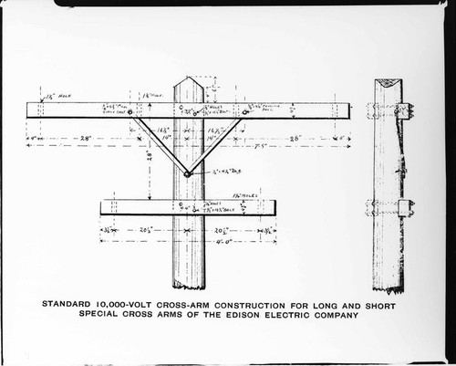 A drawing of the standard 10.000 volt cross-